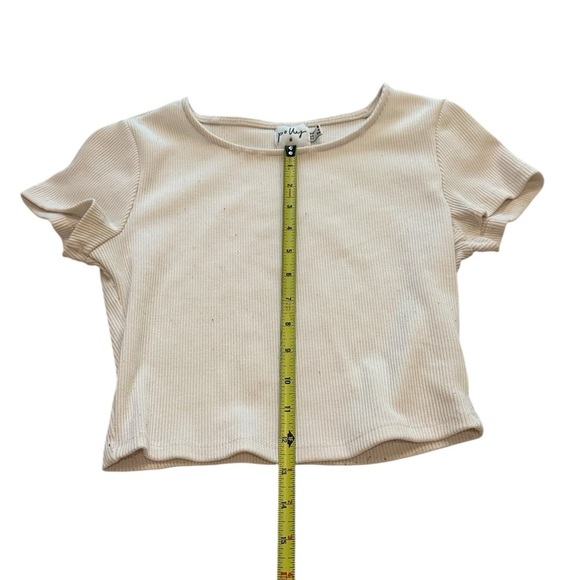 Princess Polly The classic cropped tee white Ribbed size 4 - Picture 6 of 6